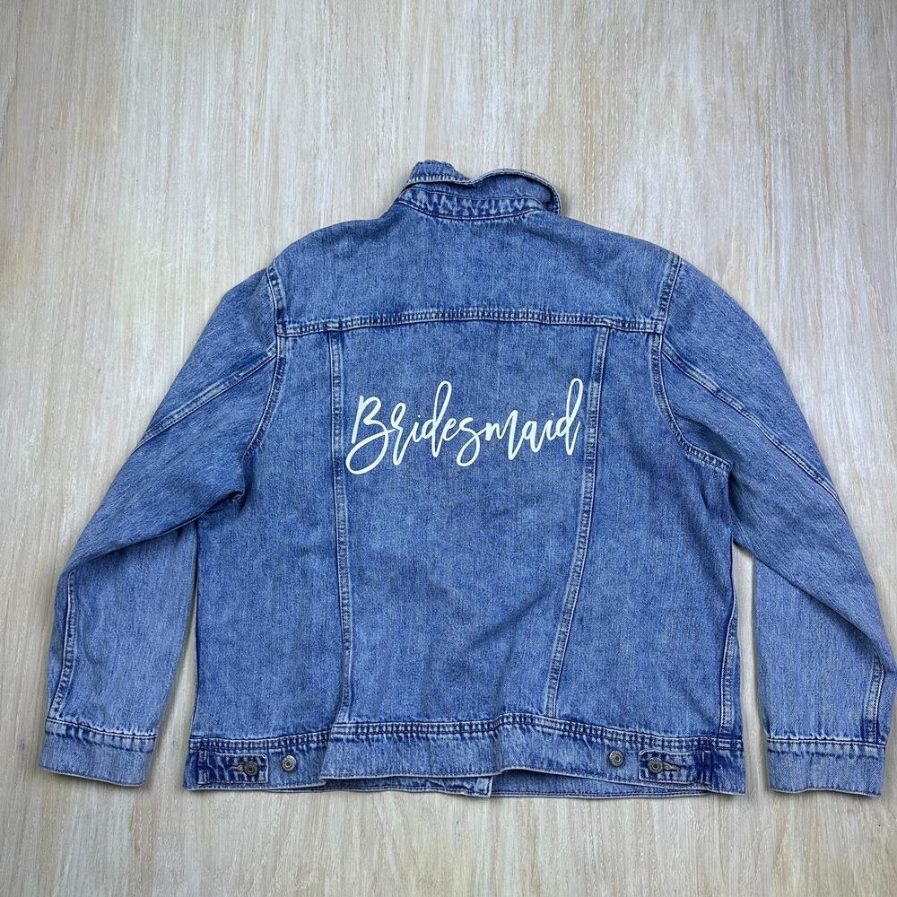 Old Navy Blue Denim Classic Trucker Jean Jacket XXL Bridesmaid Wedding Casual